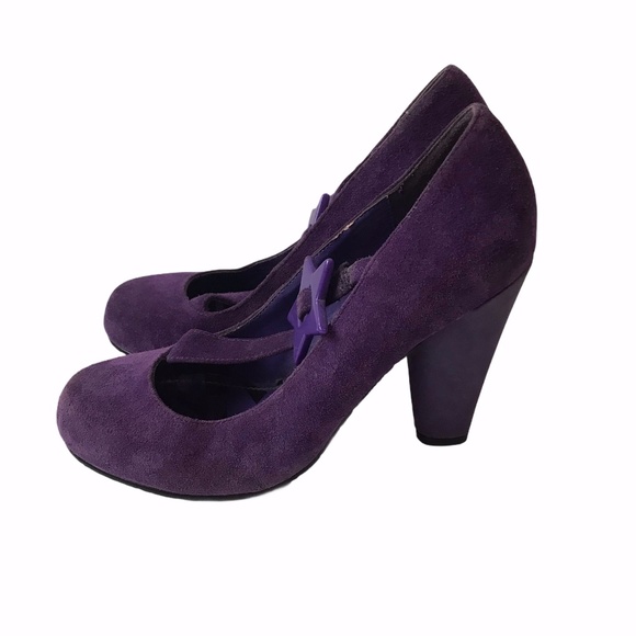 Betseyville XOX Betsey Star Strap Suede Heels 8 - Picture 3 of 8